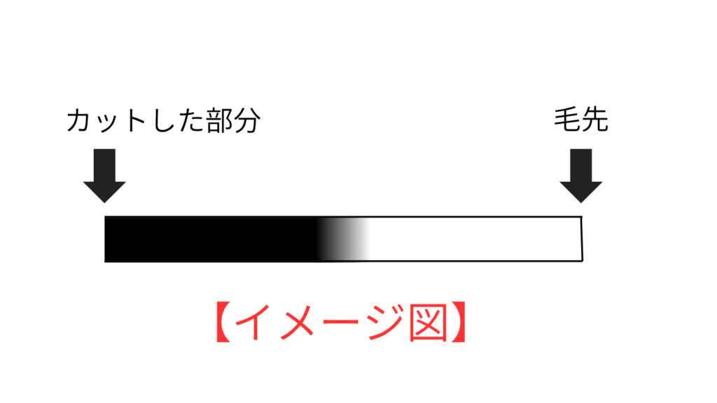 途中から黒髪に戻った白髪